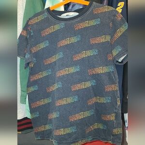 H&M Star Wars Mandalorian navy blue t-shirt size 8-10
